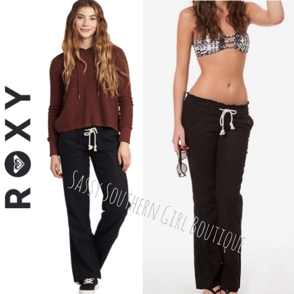 🆕⭐Roxy Black Linen Pants